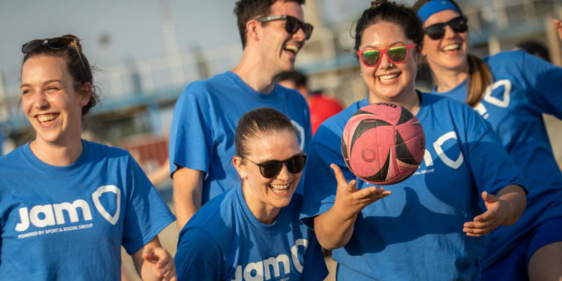 JAM sports leagues will keepyou active and social in real life!
